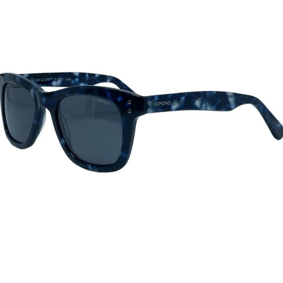 Komono Blue Marbled Sunglasses NEW The Allen Indigo Demi - Picture 2 of 12